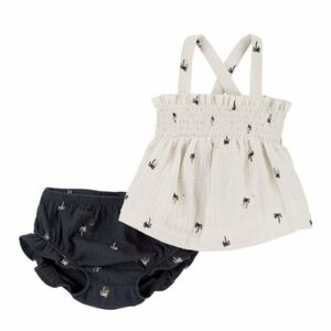 Carter's NEW Cotton 2pc Summer Top Diaper Cover Palm Tree Print 18 Months NWT